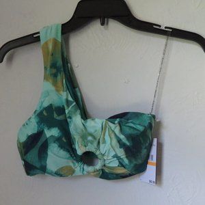 VINCE CAMUTO RING ONE-SHOULDER BIKINI TOP